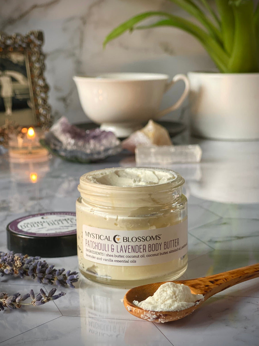 PATCHOULI AND LAVENDER BODY BUTTER Mystical Blossoms